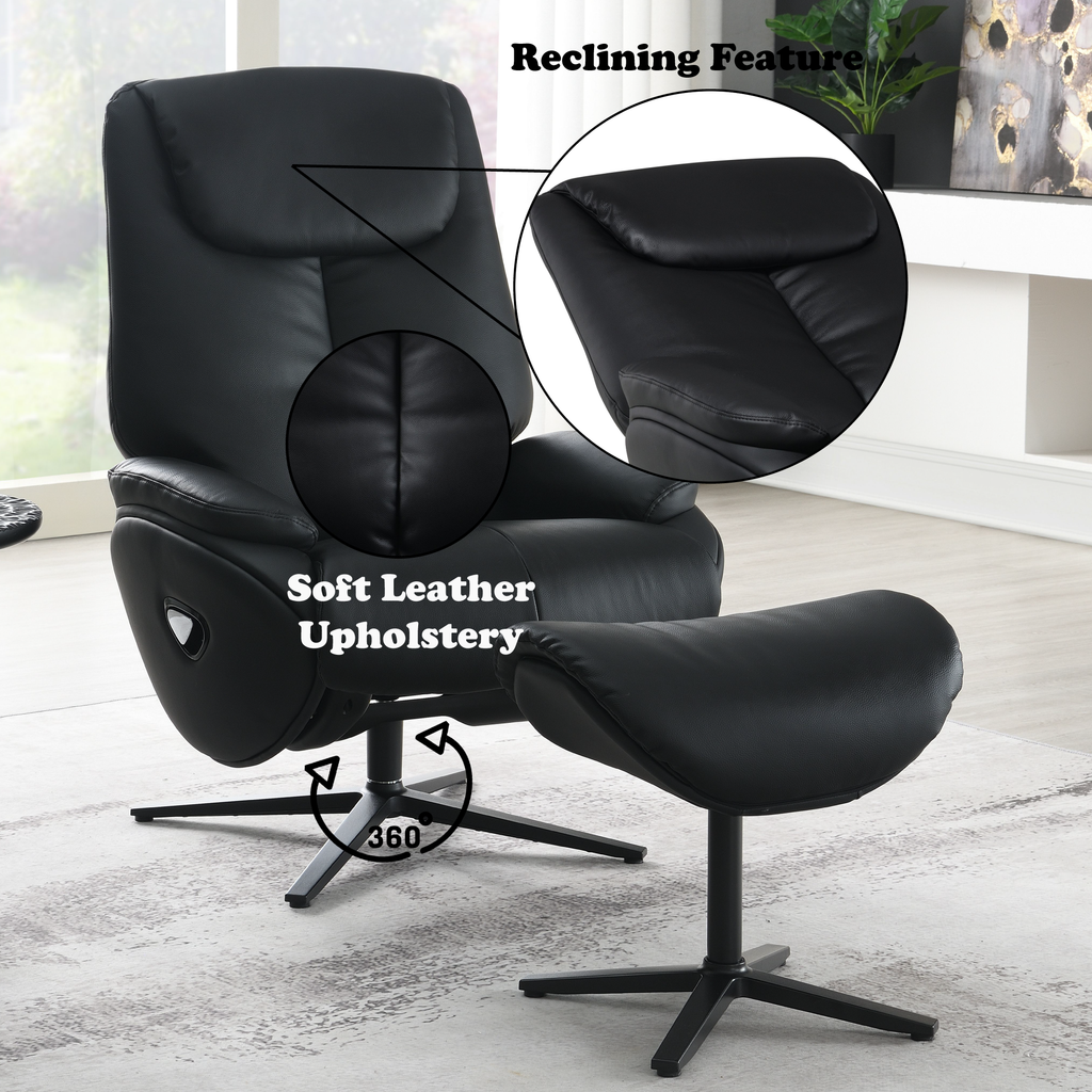Labotina Motion Accent Chair with Ottoman
