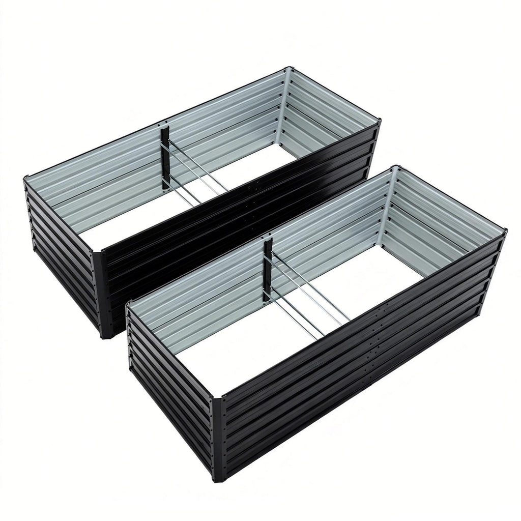 2 Pack Metal Raised Garden Bed Kit Outdoor