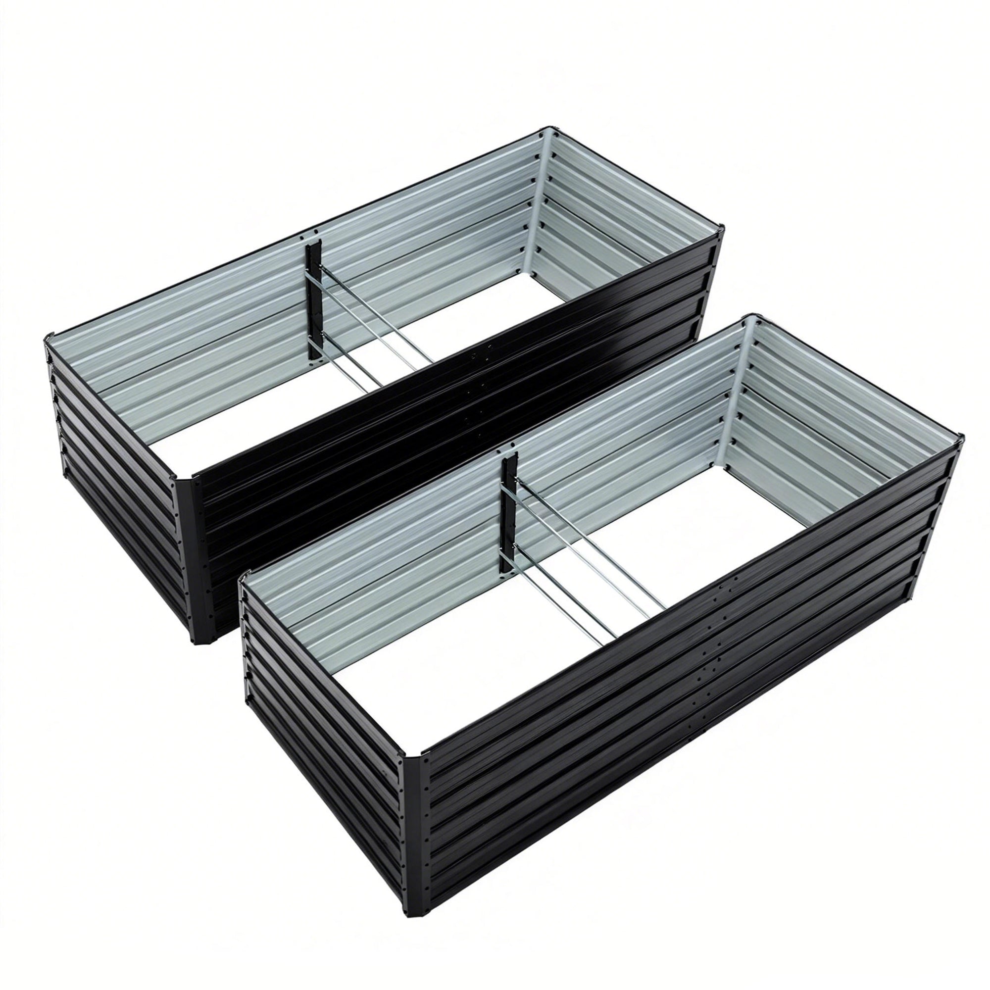 2 Pack Metal Raised Garden Bed Kit Outdoor