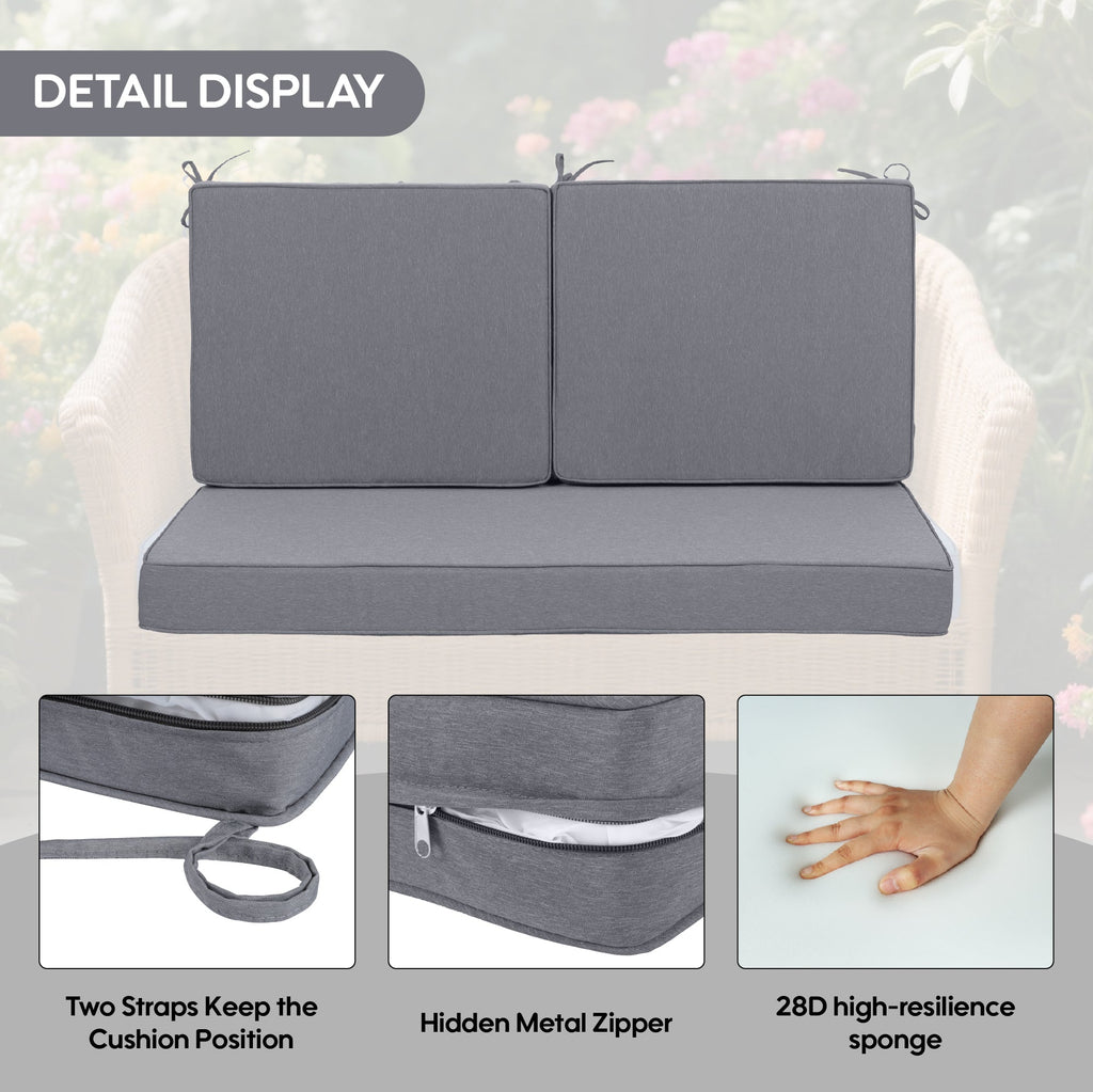 Outdoor Loveseat Cushion Set - 48 x 24 Inch