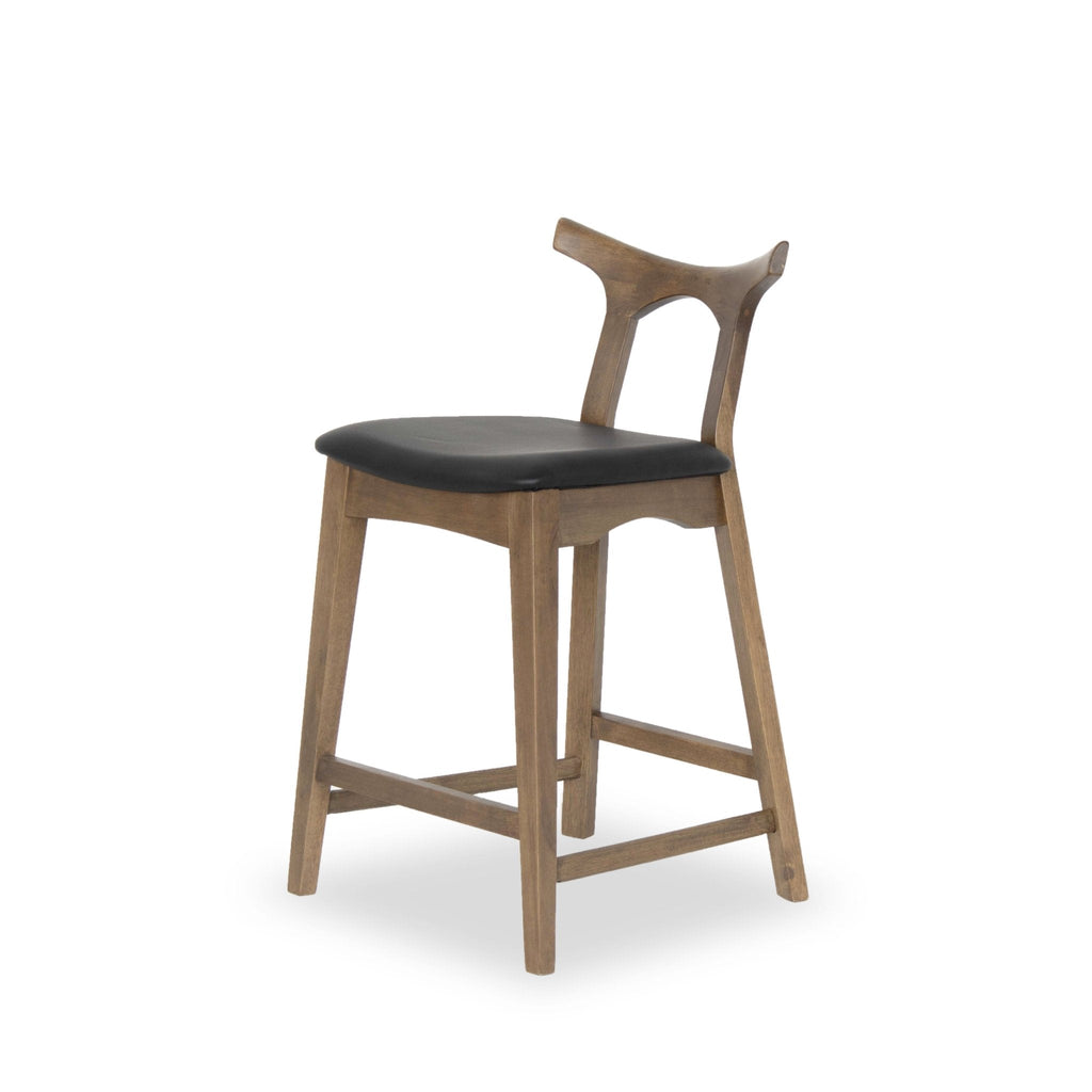 Hester Solid Wood Upholstered Square Bar Chair (Set Of 2)