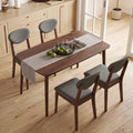 5-Piece Dining Set with Rectangular Table & 4 Fabric Chairs