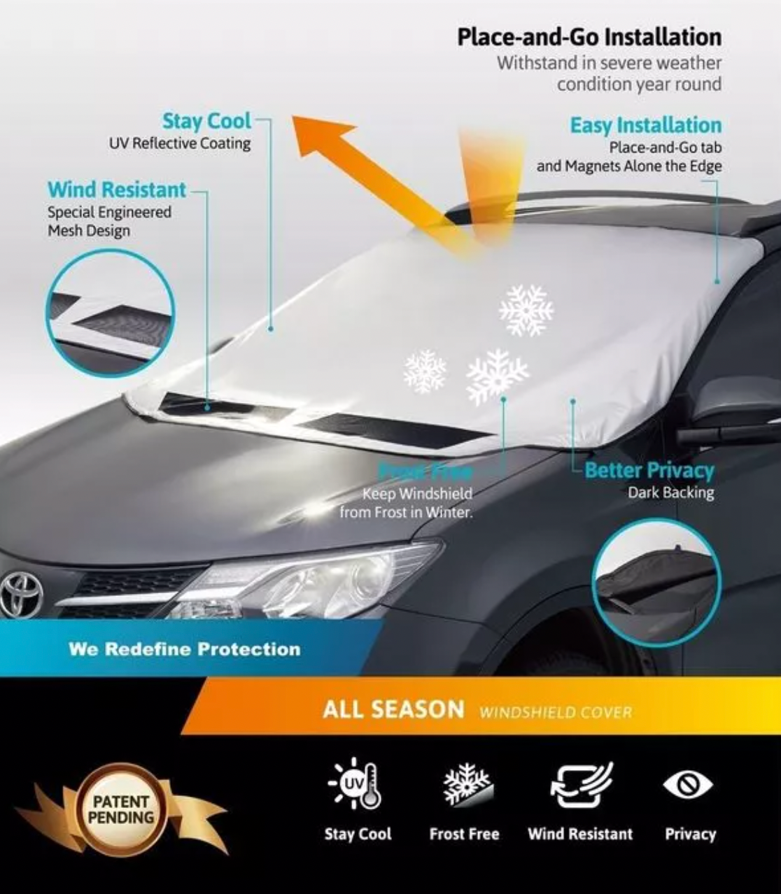 3D MAXpider Size B 3D Wintect Windshield Cover B014KOUR68