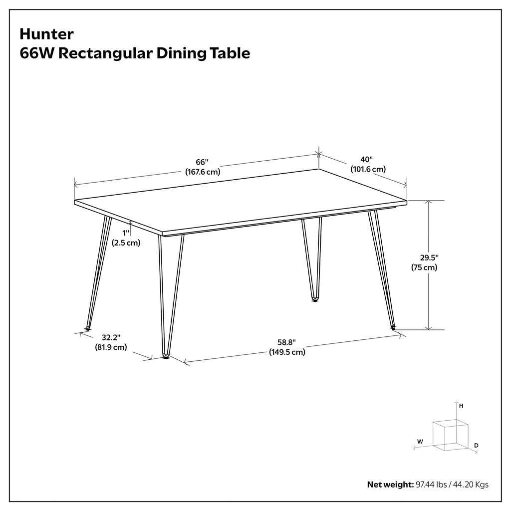 Hunter Dining Table in Refined