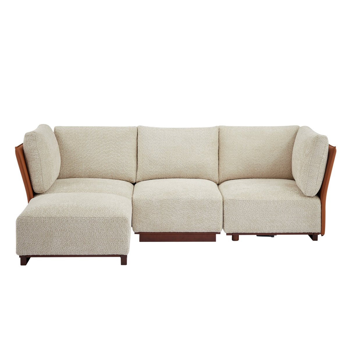 Velora 4-Piece L Shaped Boucle Modular Sectional Sofa