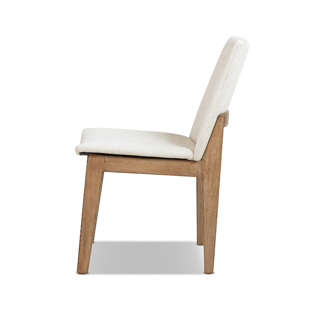 Auden Upholstered Reclaimed Pine Wood Dining Chair Set of 2