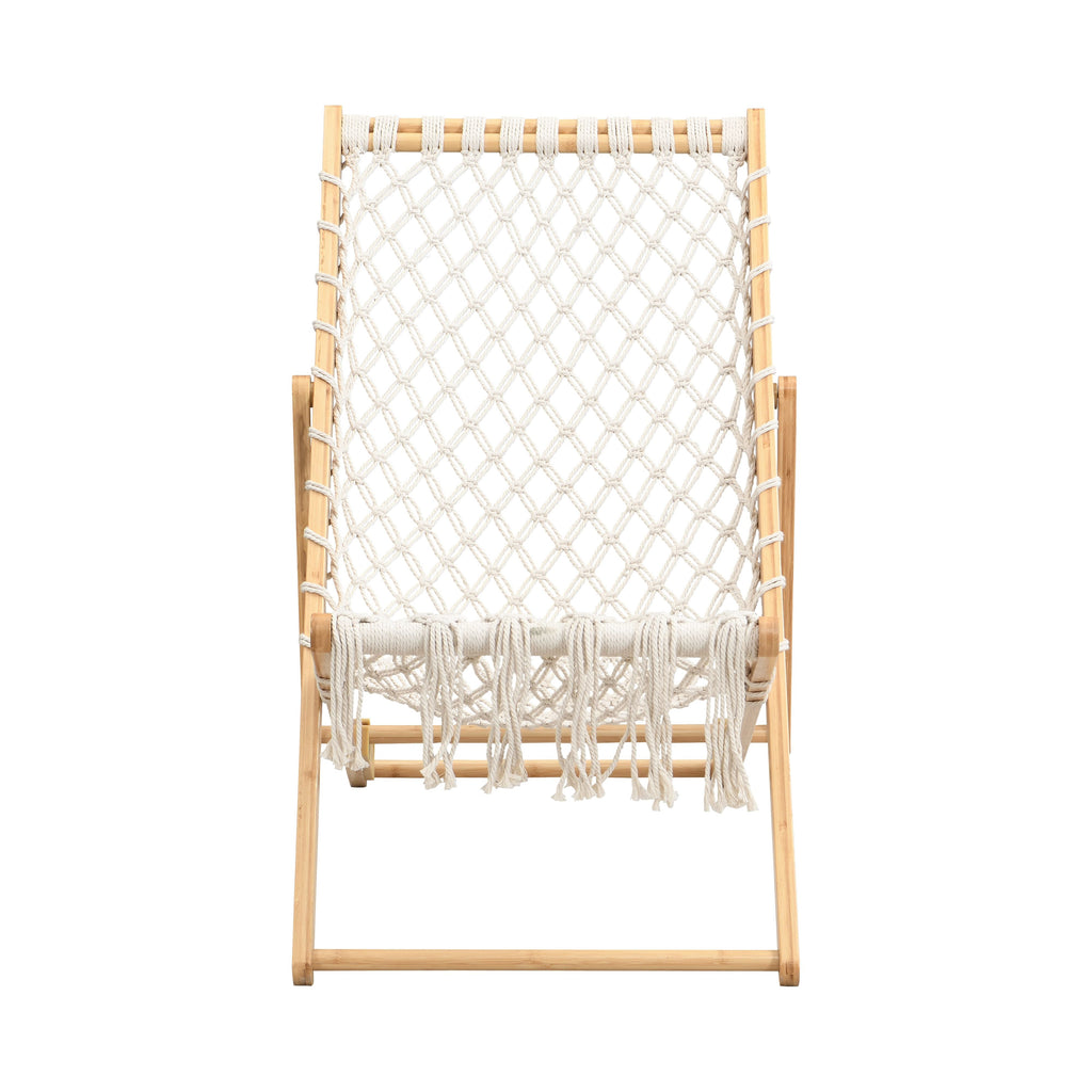 Set of 2 Weaving Chairs with Handwoven Rope