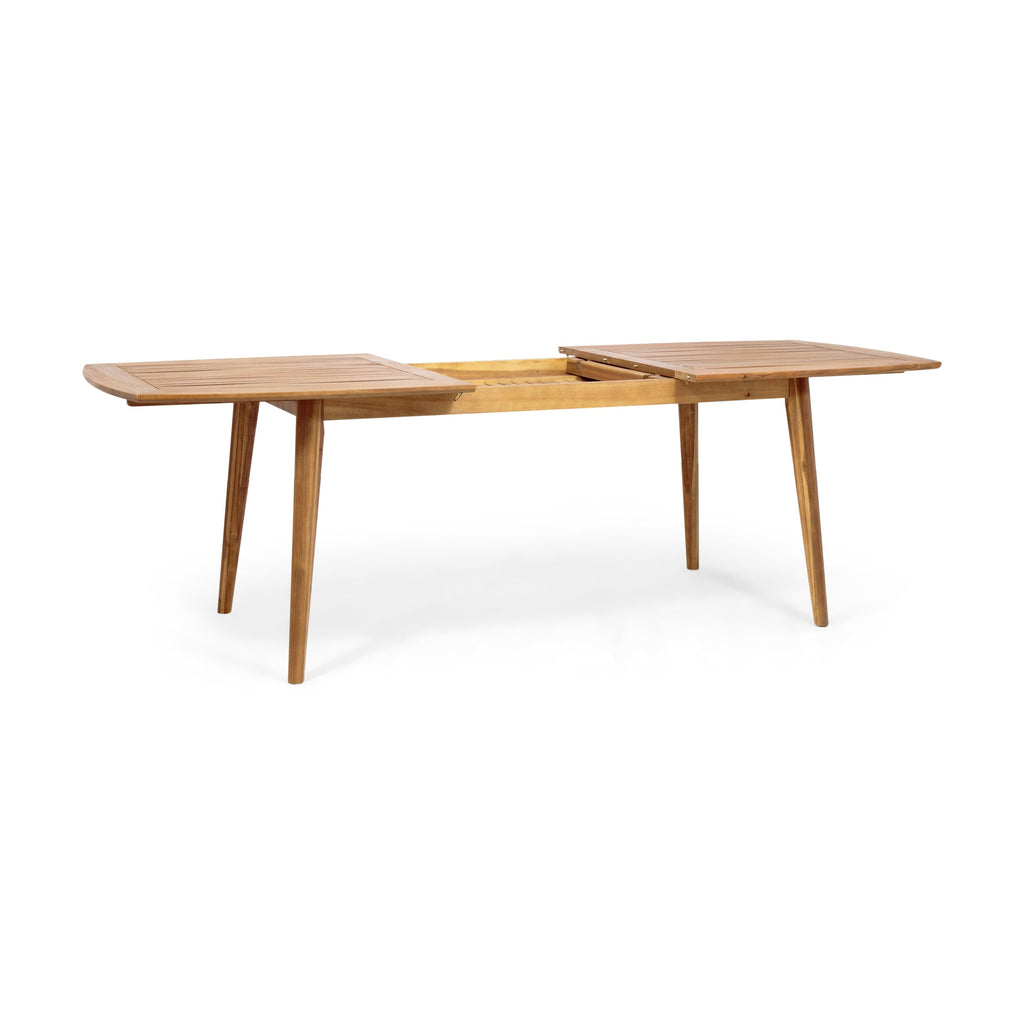 Outdoor Acacia Wood Expandable Dining Table in Teak