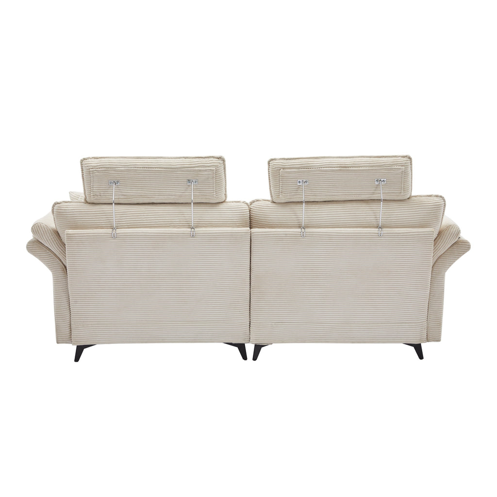 Modern Corduroy Upholstered Sectional Sofa