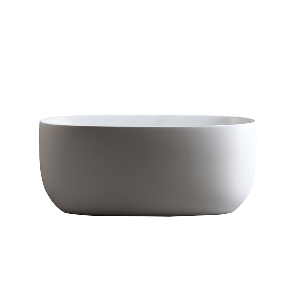 LILYA 47'' Independent Solid Surface Resin Stone Bathtub
