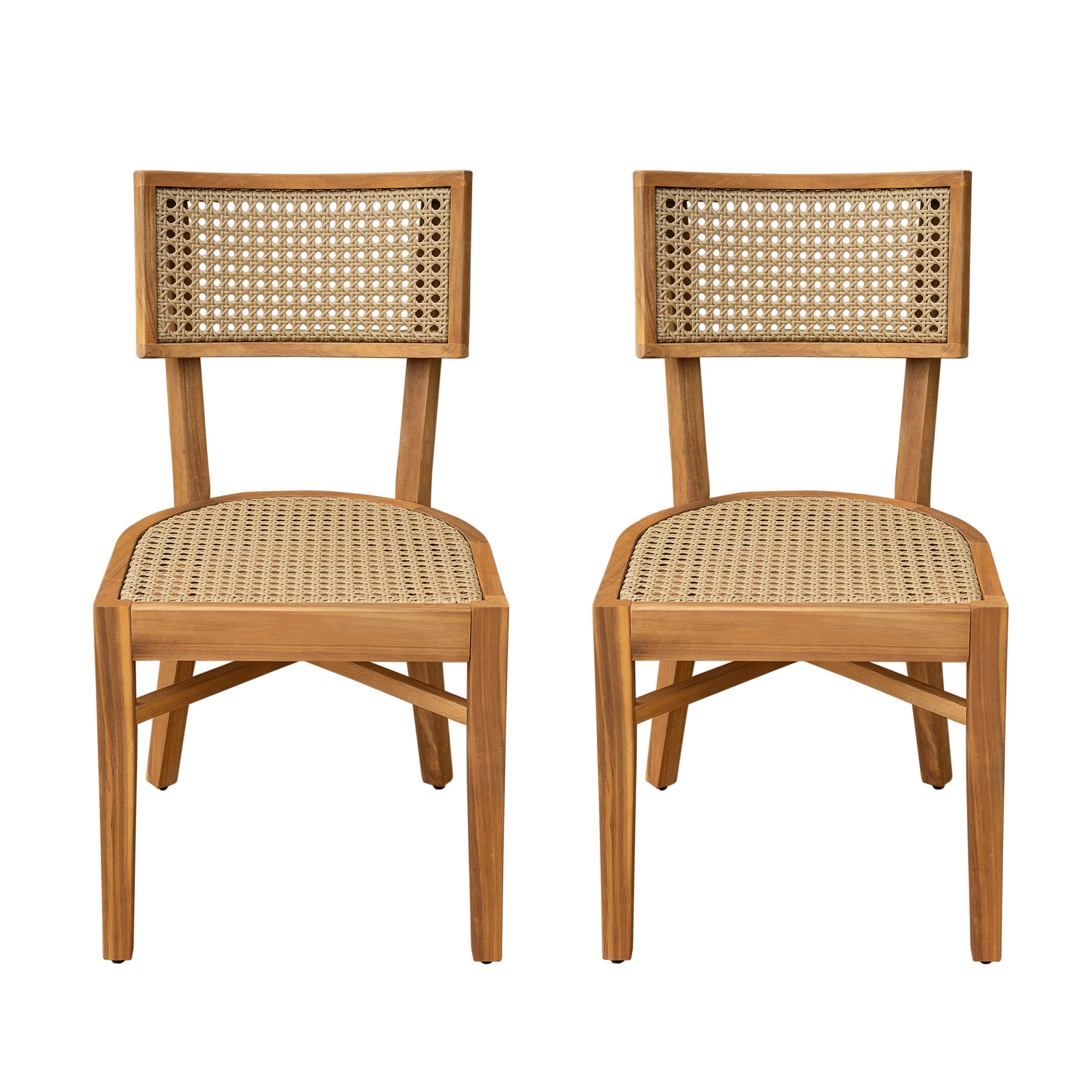 Netro Acacia Wood Dining Chair Set