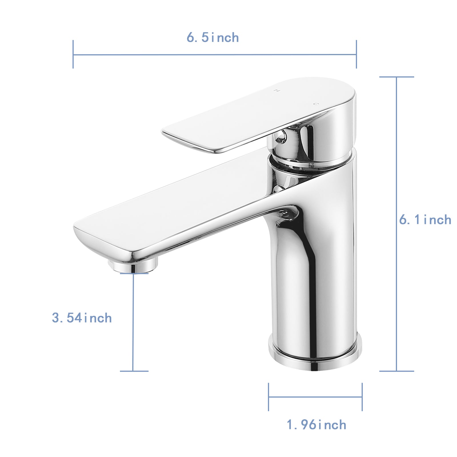 Chrome Single Handle Lavatory Basin Sink Faucet