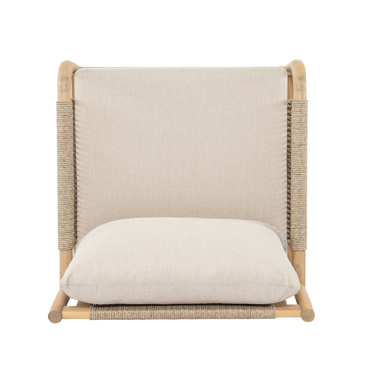 Casper Outdoor Club Chair Acacia Wood and Woven Rope