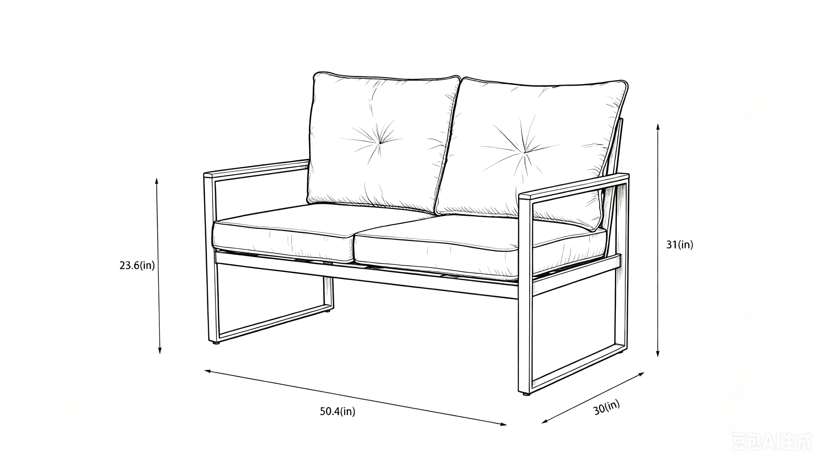 Oversized Steel Outdoor Conversation Set