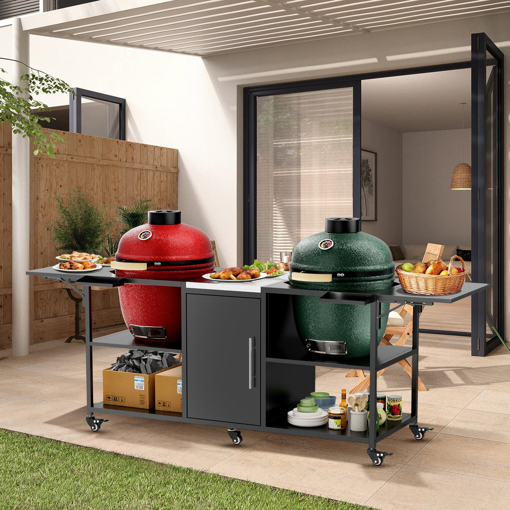 Outdoor Grill Cart for Two Big