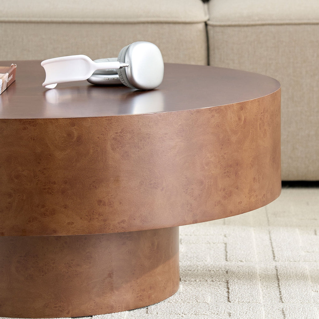 Faux Burl Wood Pattern Decal Coffee Table