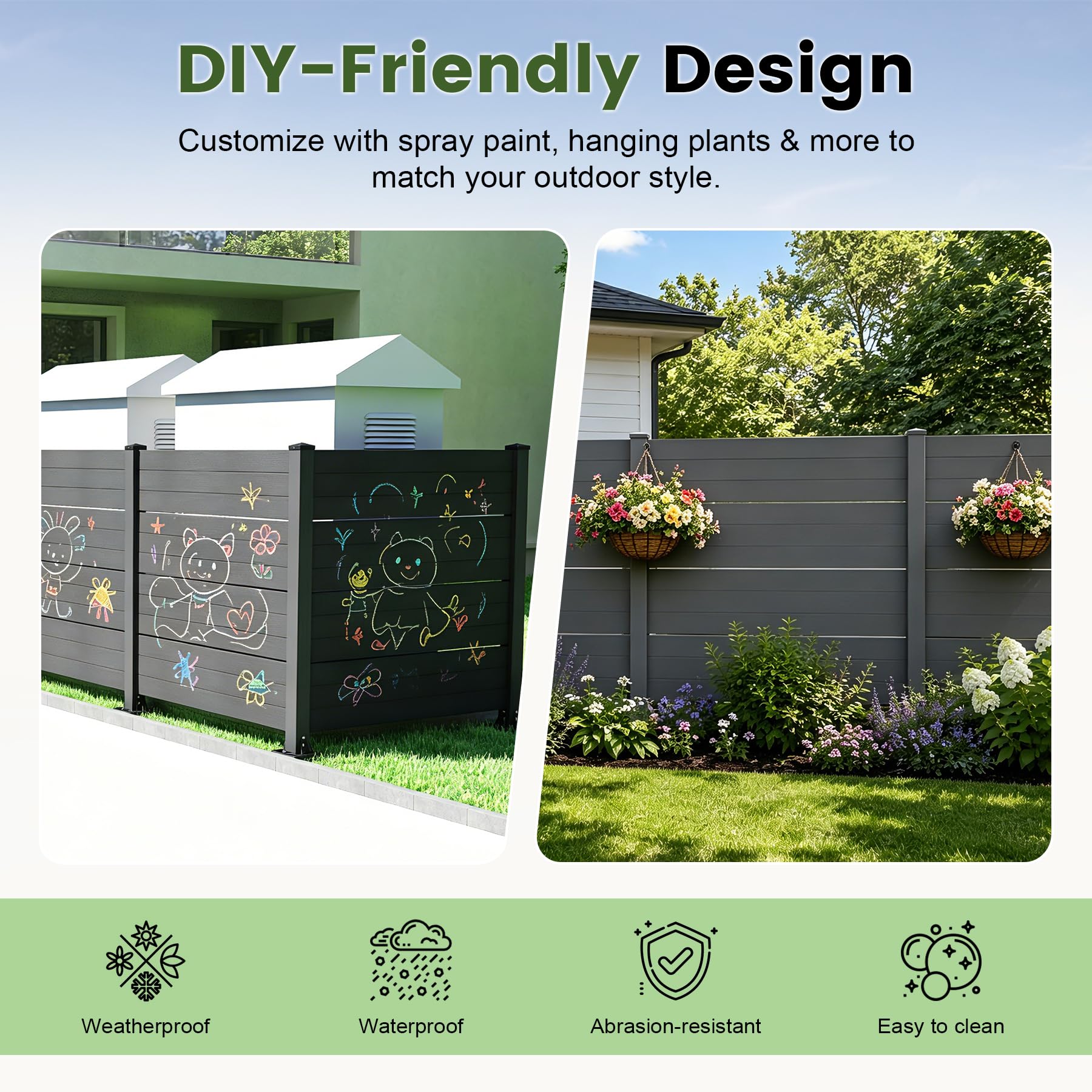 50" W x 49" H Outdoor Privacy Screen