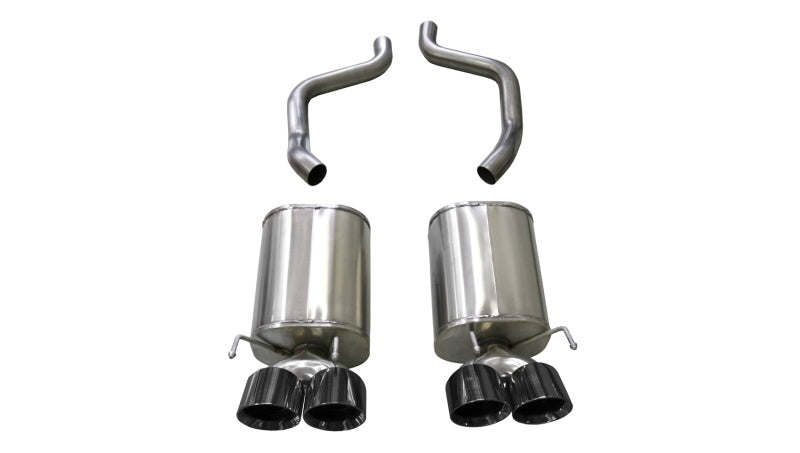 Corsa 05-08 Chevrolet Corvette (C6) 6.0L/6.2L Black Sport Axle-Back Exhaust w/4.5in Tips 21009BLK