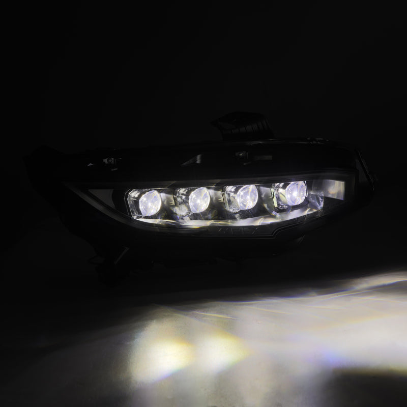 AlphaRex 16-21 Honda Civic NOVA-Series LED Proj Headlights Alpha-Black w/Actv Lgt & Seq.Sig / SB DRL 880492 *Discontinued