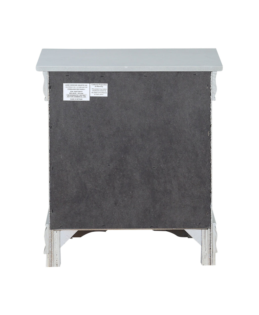 Louis Philippe III Platinum Finish Nightstand