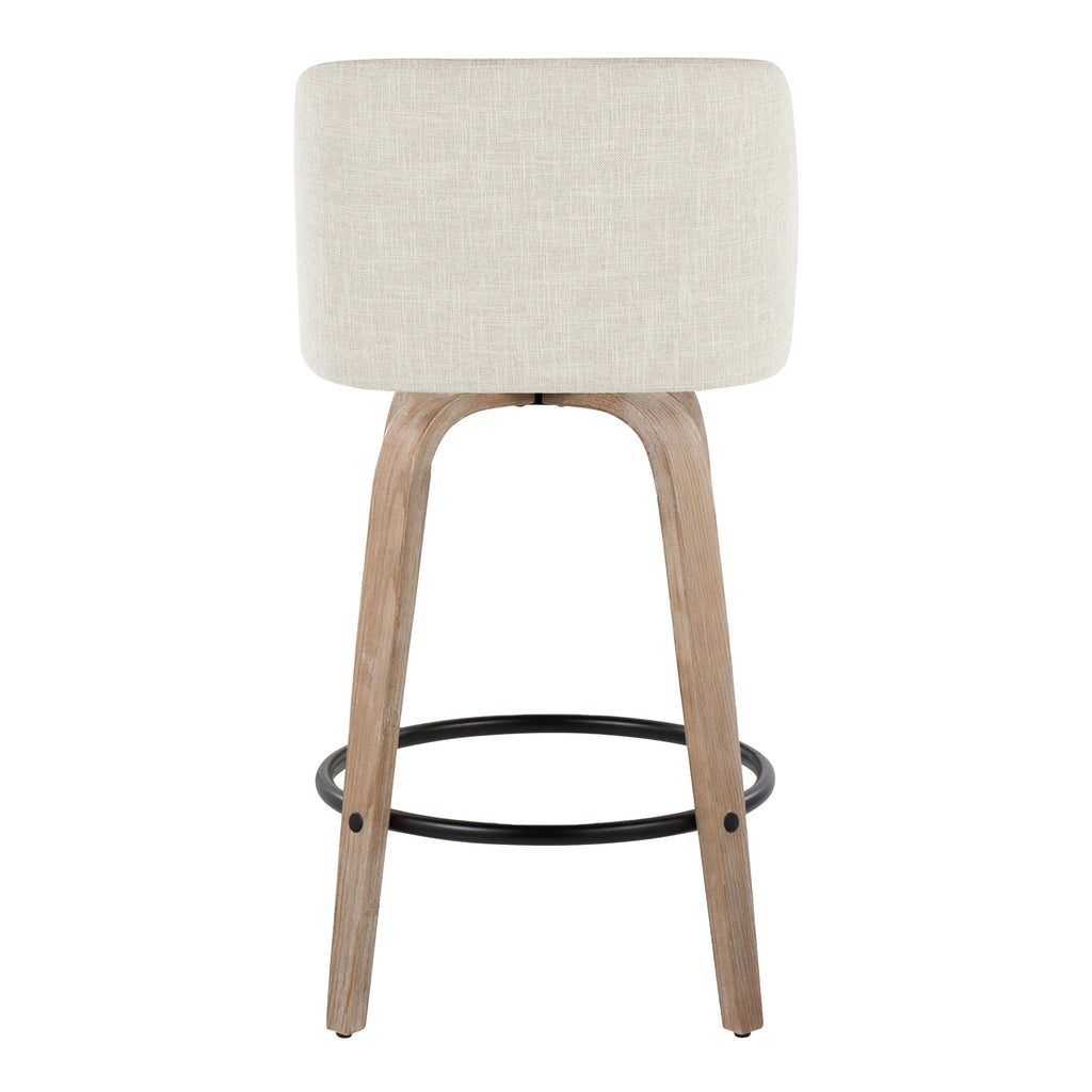 26" Contemporary Fixed-Height Counter Stool with Swivel