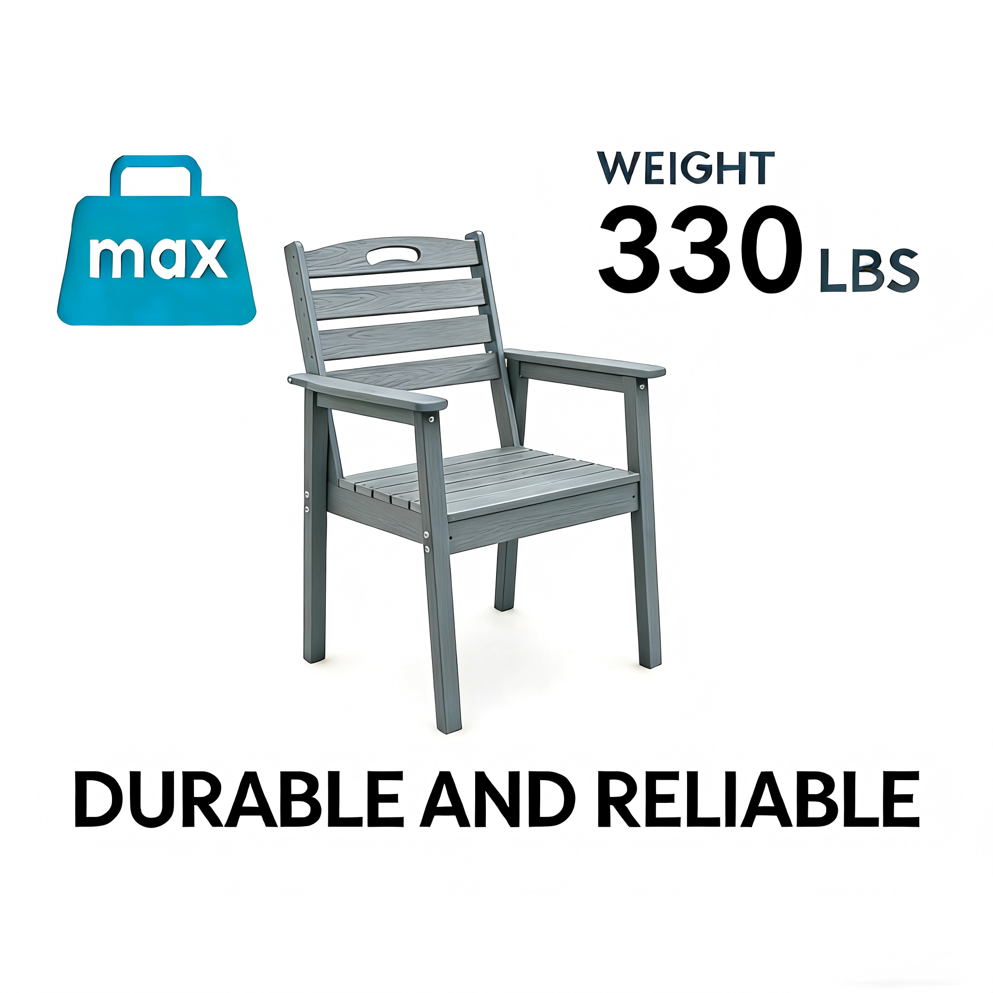 HDPE Outdoor Terrace Dining Chair Set
