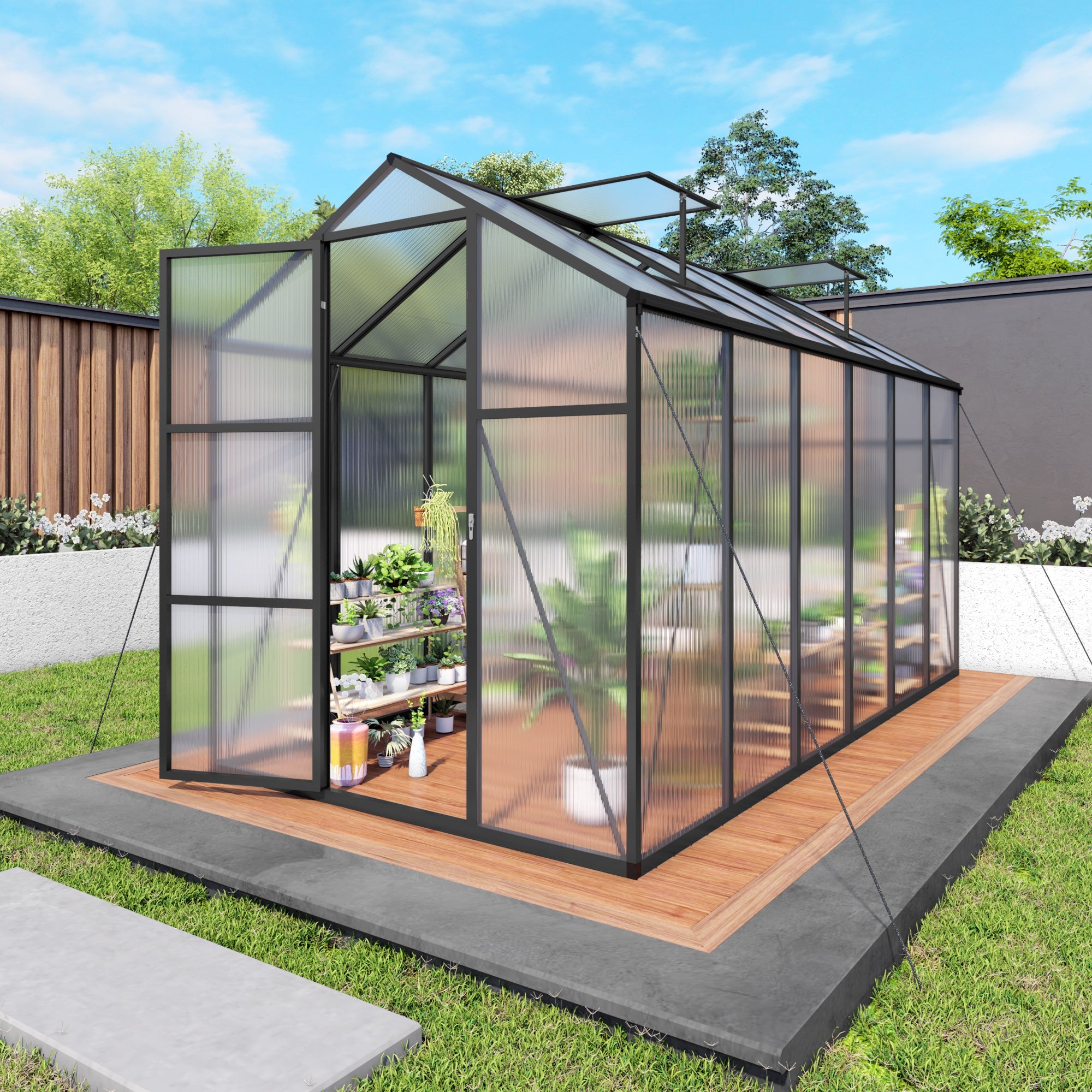 6x12FT Walk-in Outdoor Greenhouse