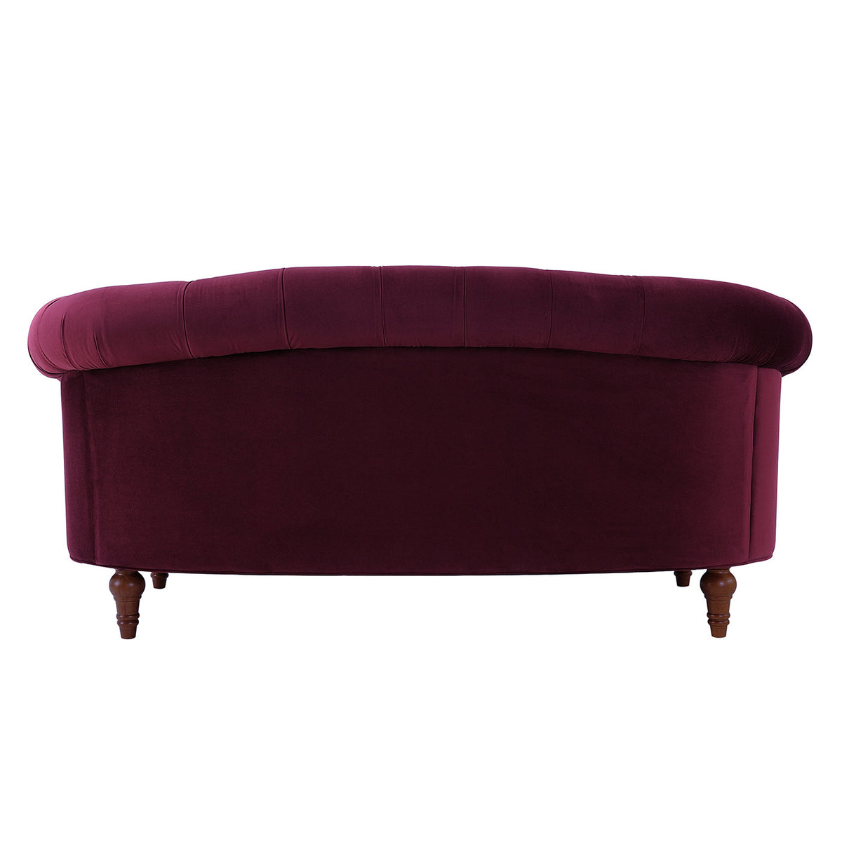 La Rosa Victorian Chesterfield Loveseat, Burgundy Velvet