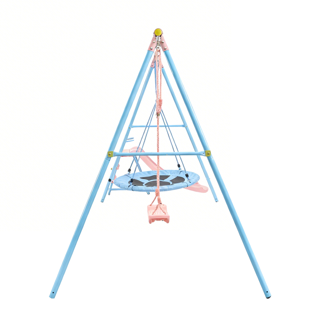 XNS107 Two Swing Set with Slide