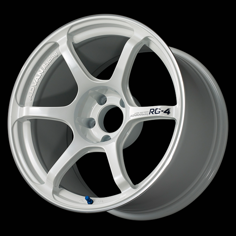 Advan RG-4 17x7.5 / +48 Offset / 5x114.3 / 73mm Bore / Racing White Metallic and Ring YA47F48EWMR
