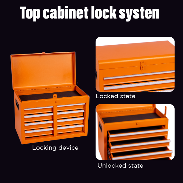 5-Drawer Rolling Tool Storage Cabinet with Detachable Top Tool Box
