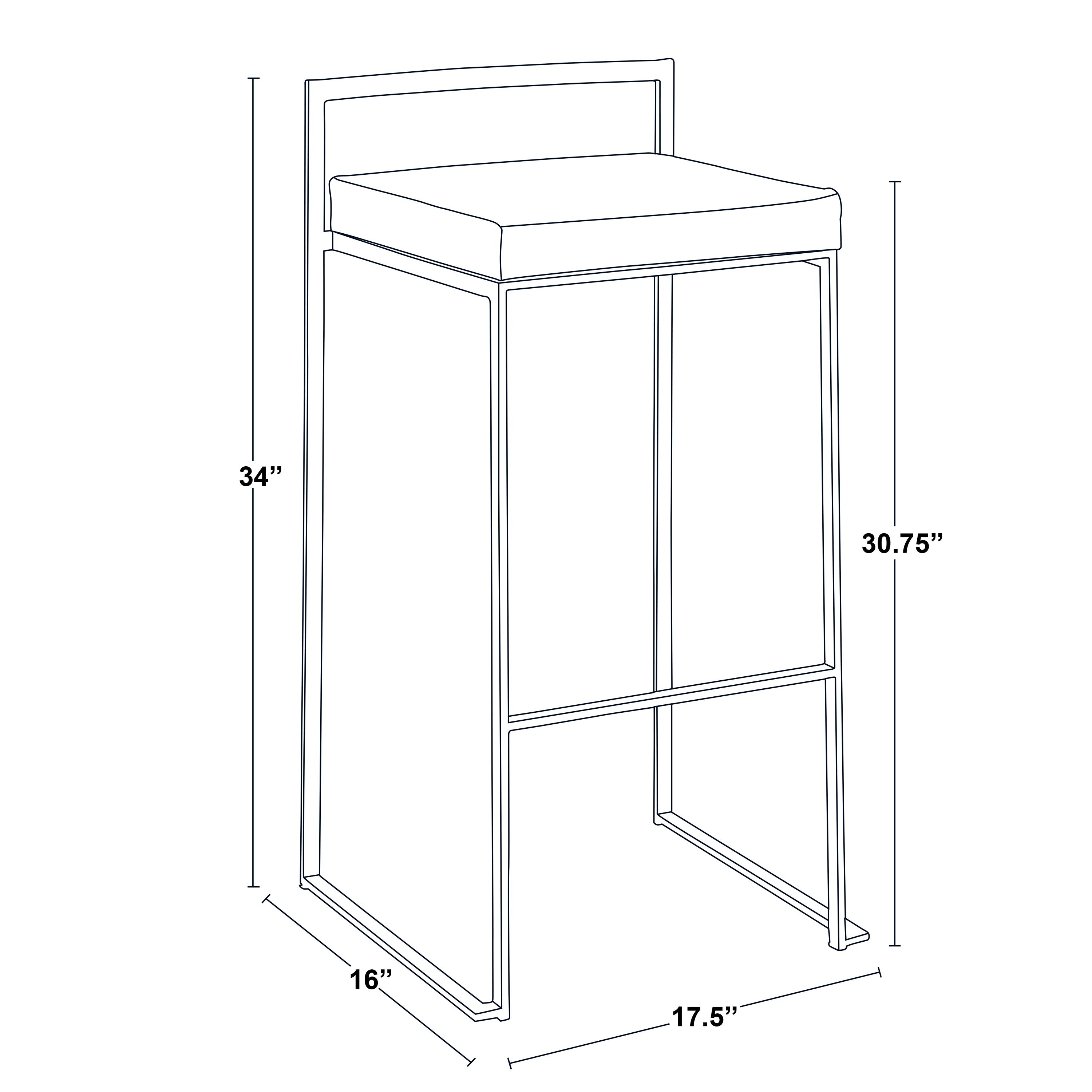 30" Contemporary Stackable Barstool Set