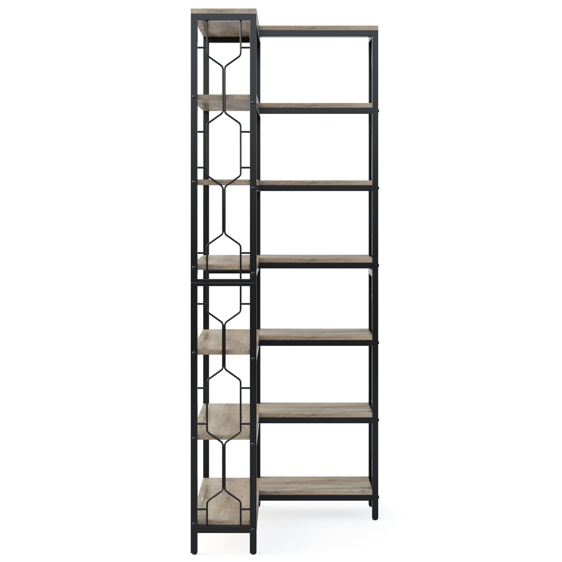 78.74" Tall 7-Tier Industrial Bookshelf