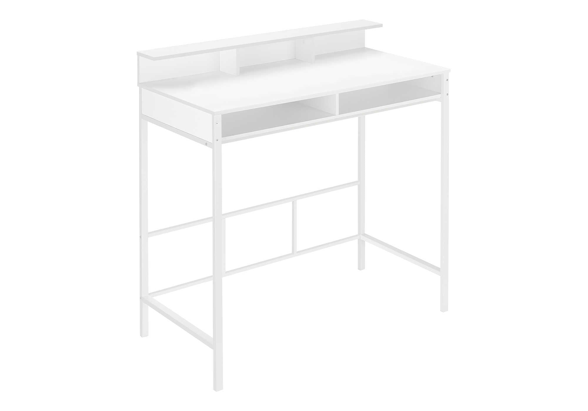 Modern Computer Desk with Storage Shelves