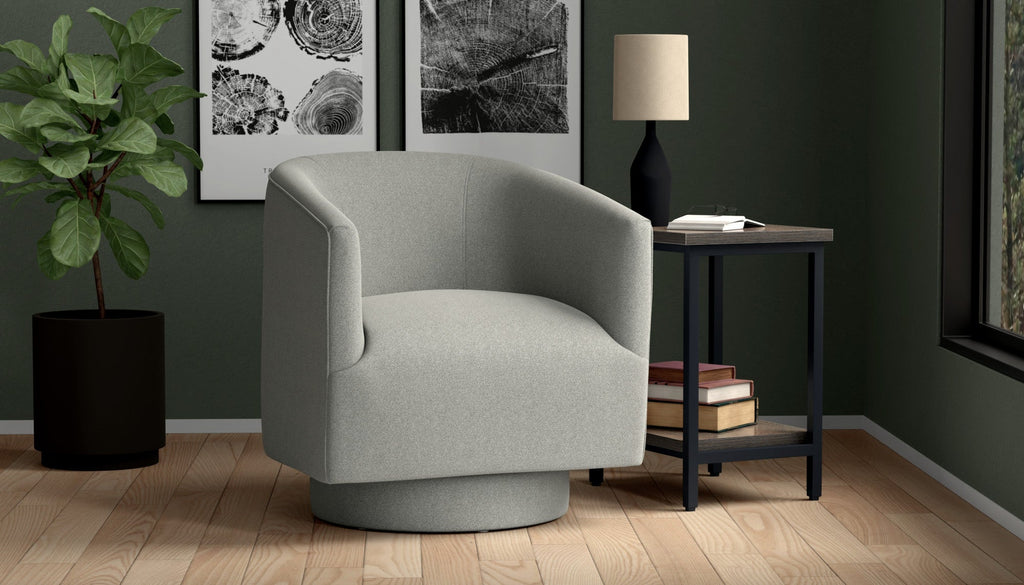 Gray Swivel Accent Chair