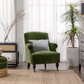 Eloise 30" Pleated Sock Arm Accent Armchair, Olive