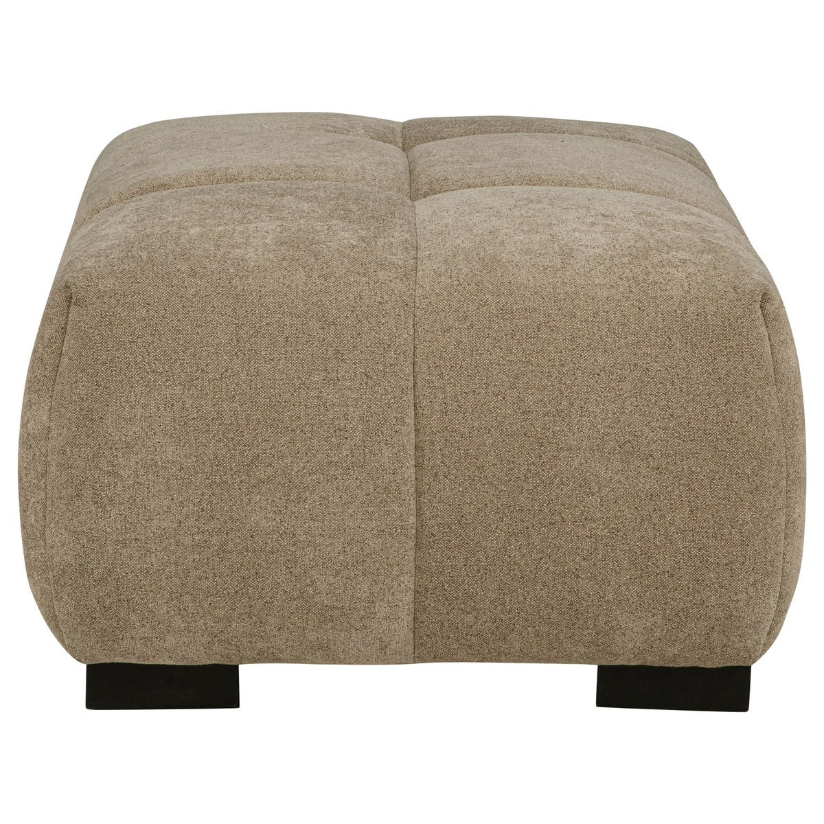 Plather Camel Upholstered Rectangular Ottoman