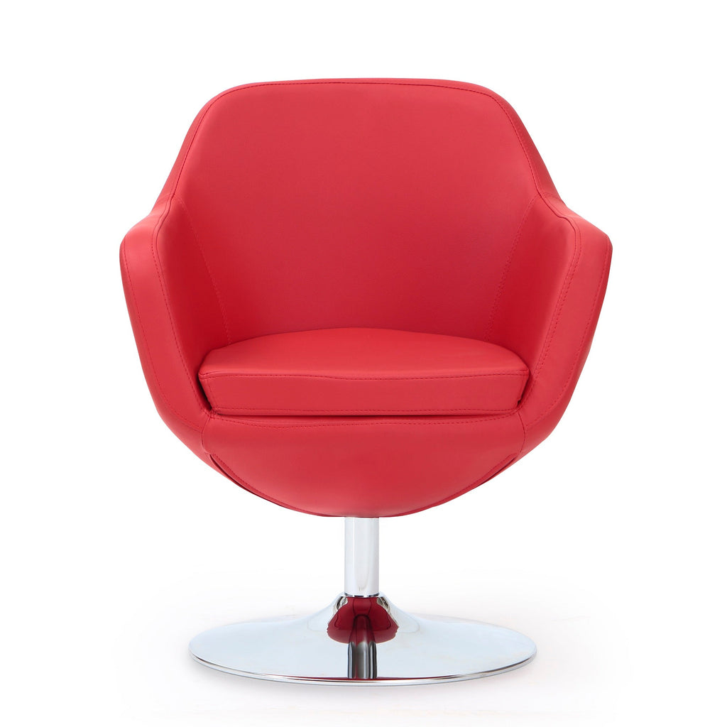 Caisson Upholstered Swivel Lounge Chair