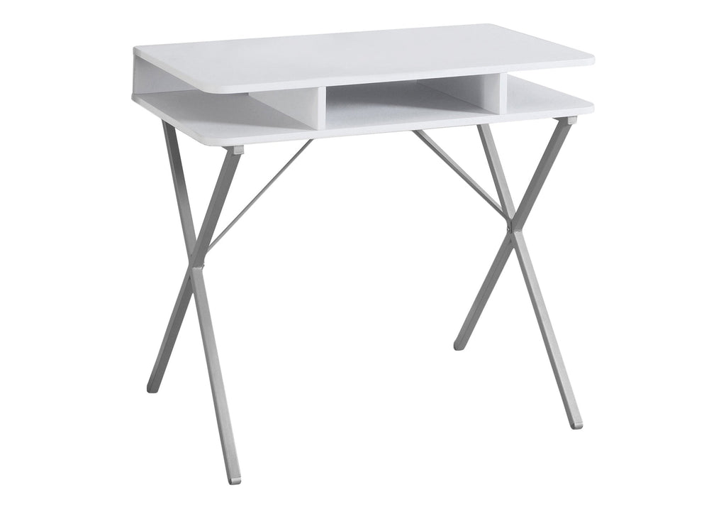 Modern Computer Desk with Storage Shelves