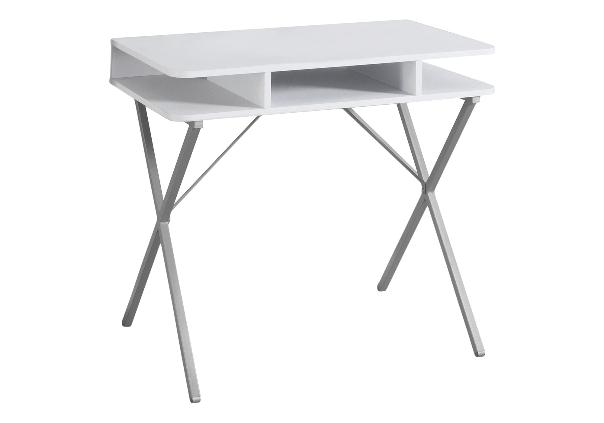 Modern Computer Desk with Storage Shelves