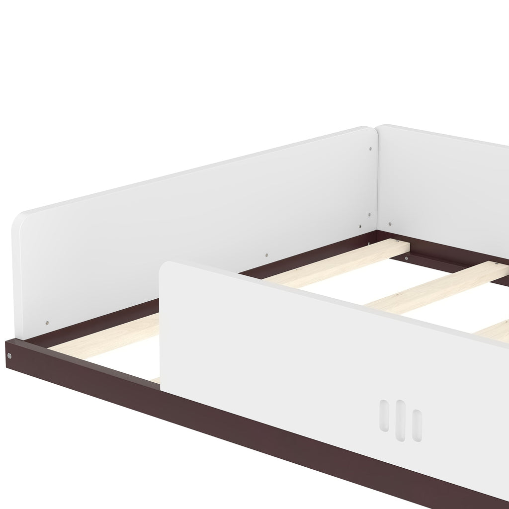 Twin Size Floor Bed with Car-Shape Design