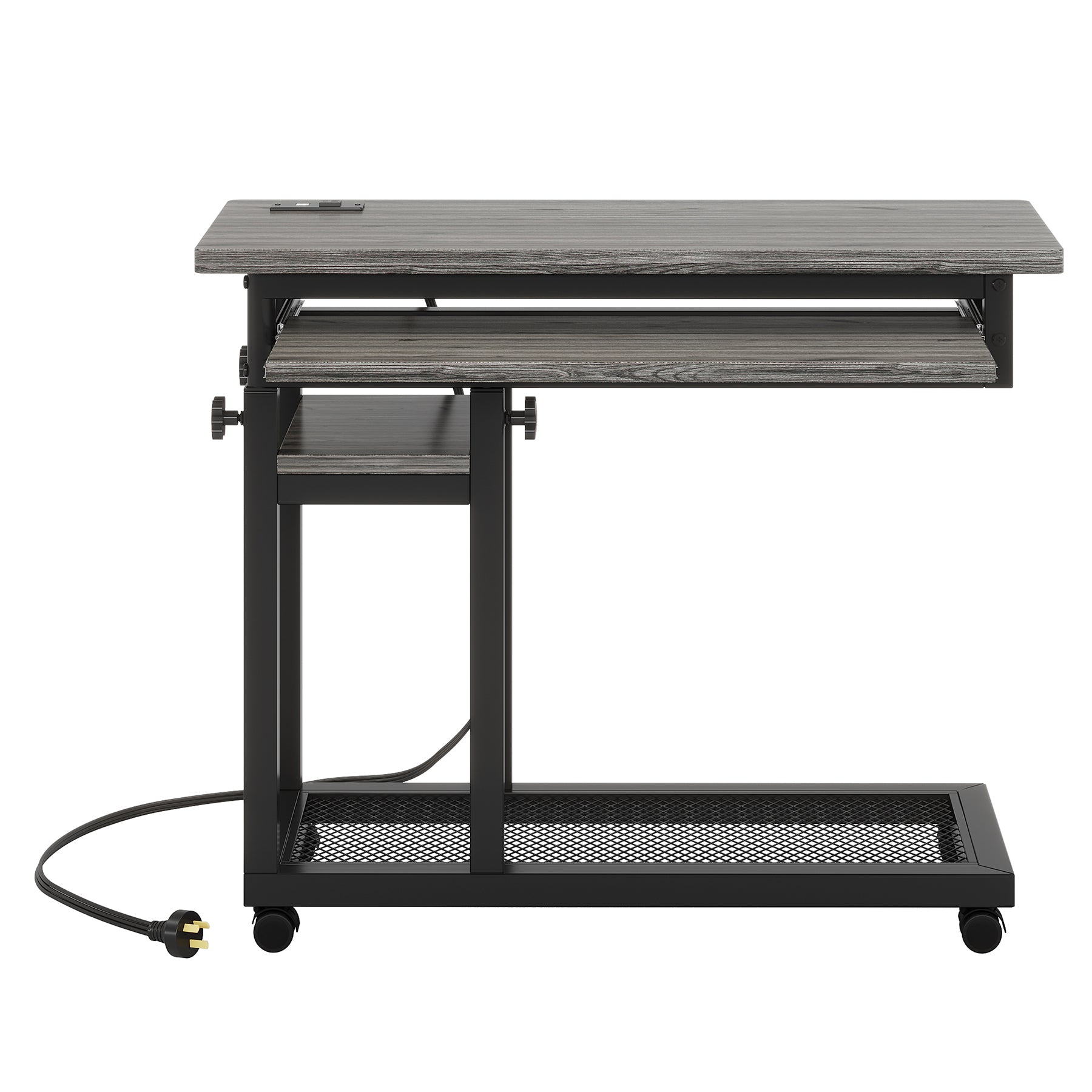 28"-39.3" Height Adjustable Portable Desk with USB Ports