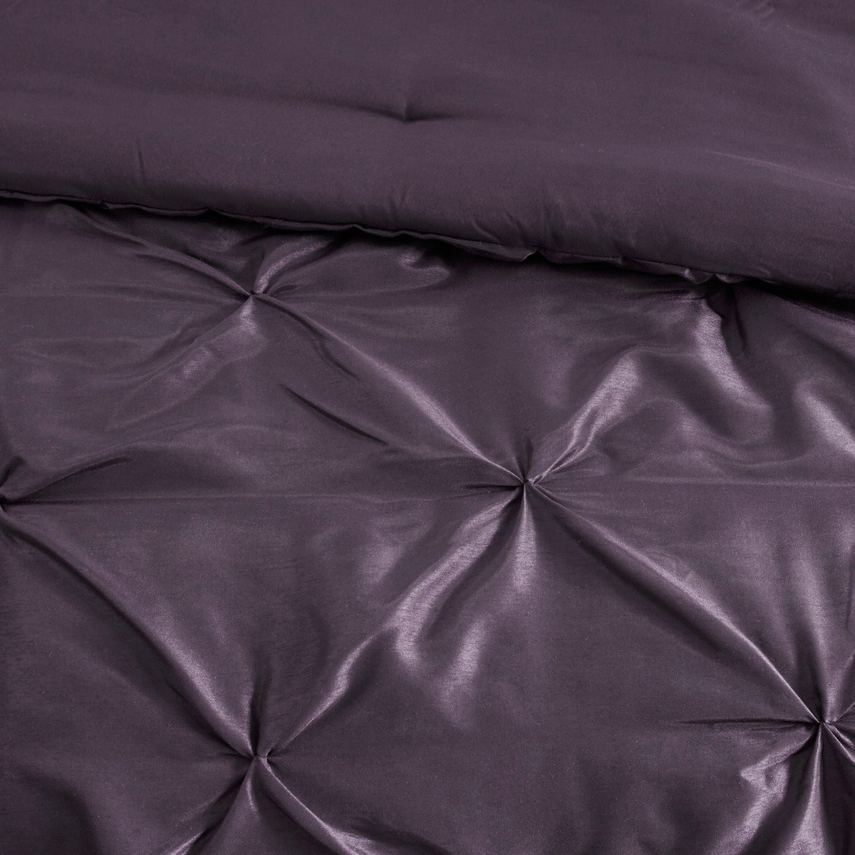 7 Piece Tufted Comforter Set - Plum - King