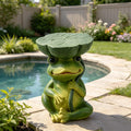 Frog Stool Garden Statue