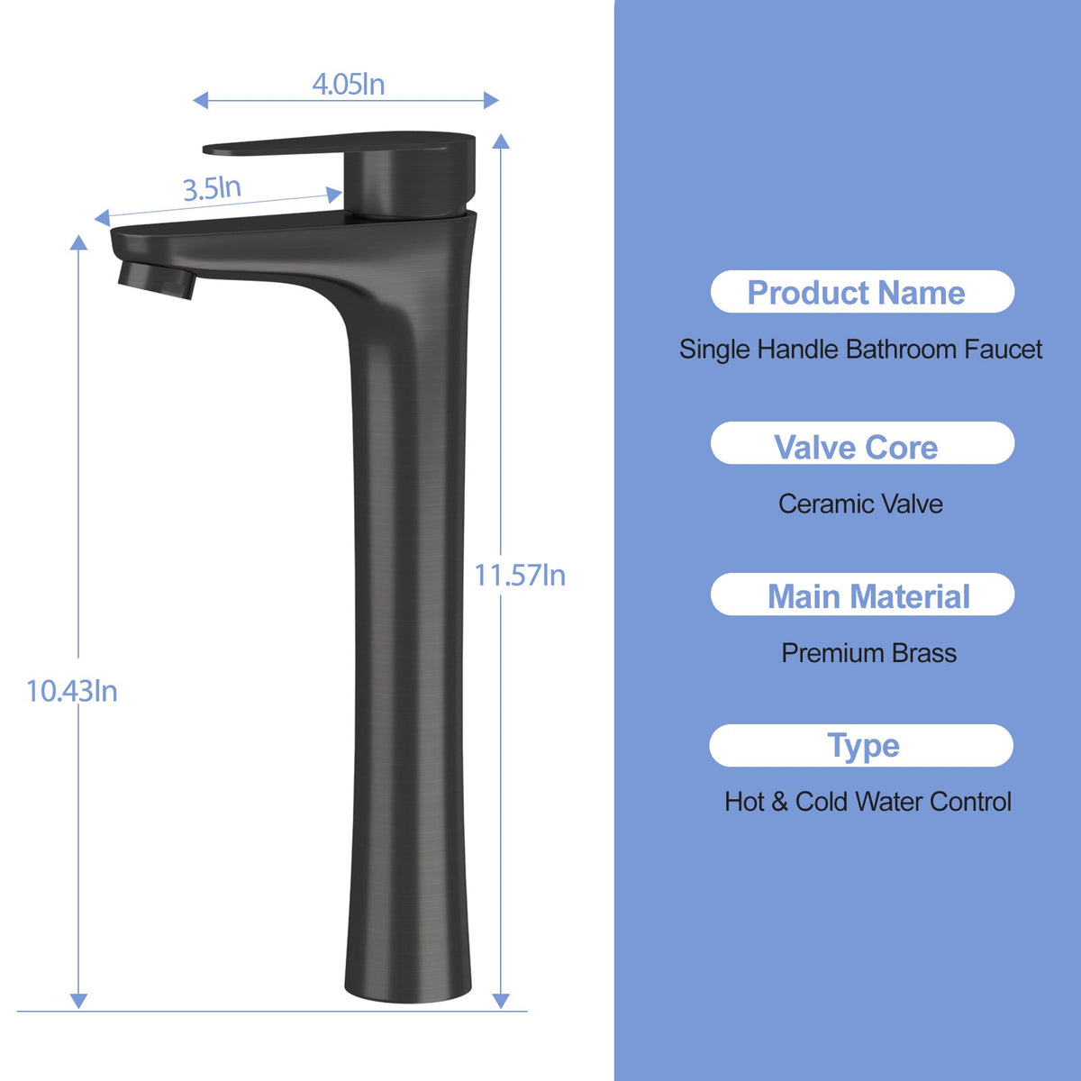 Oil-Rubbed Bronze Vessel Sink Faucet
