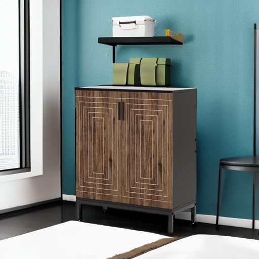 31.5 Inches Brown & Black Shoe Cabinet