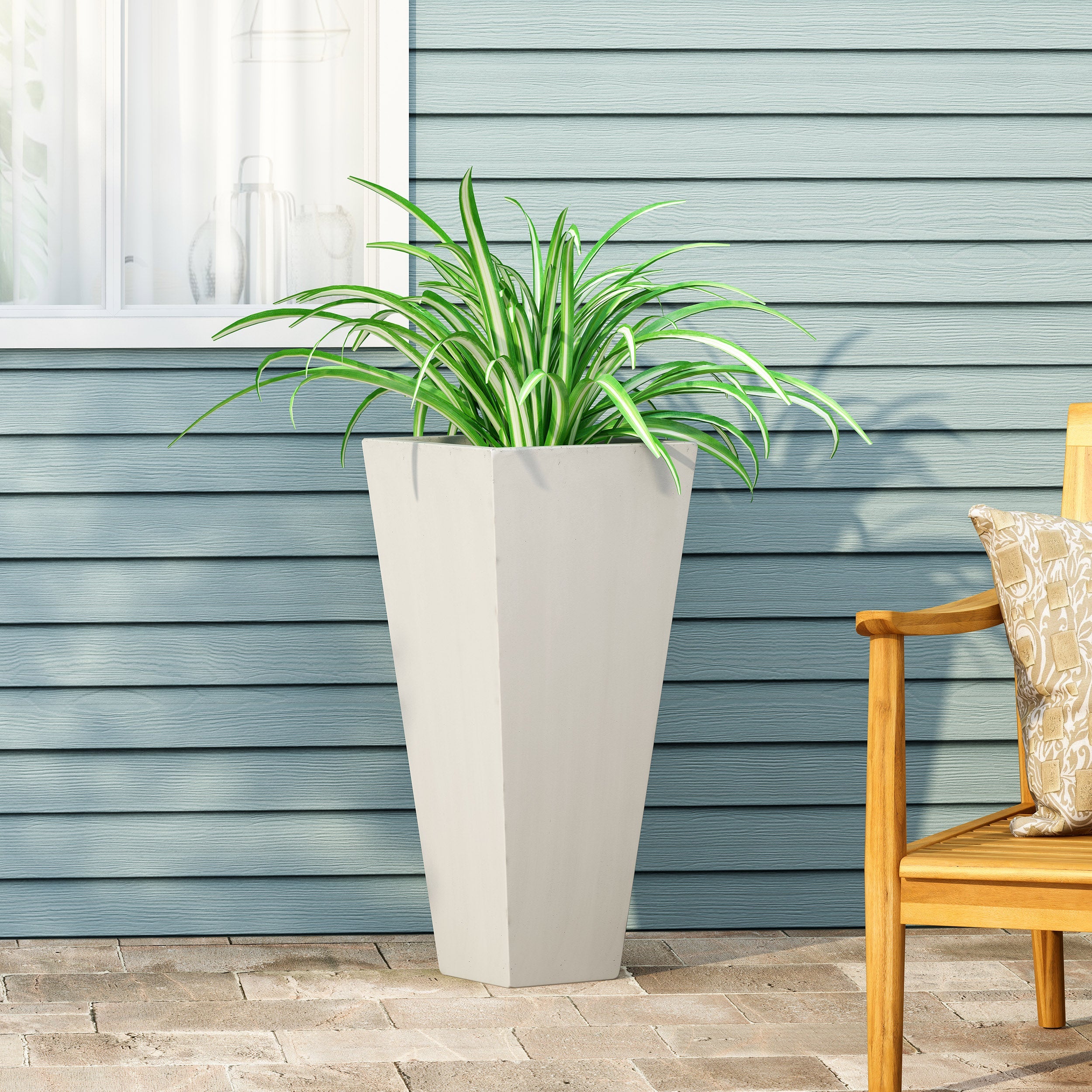 Outdoor Modern MGO Cast Stone Planter