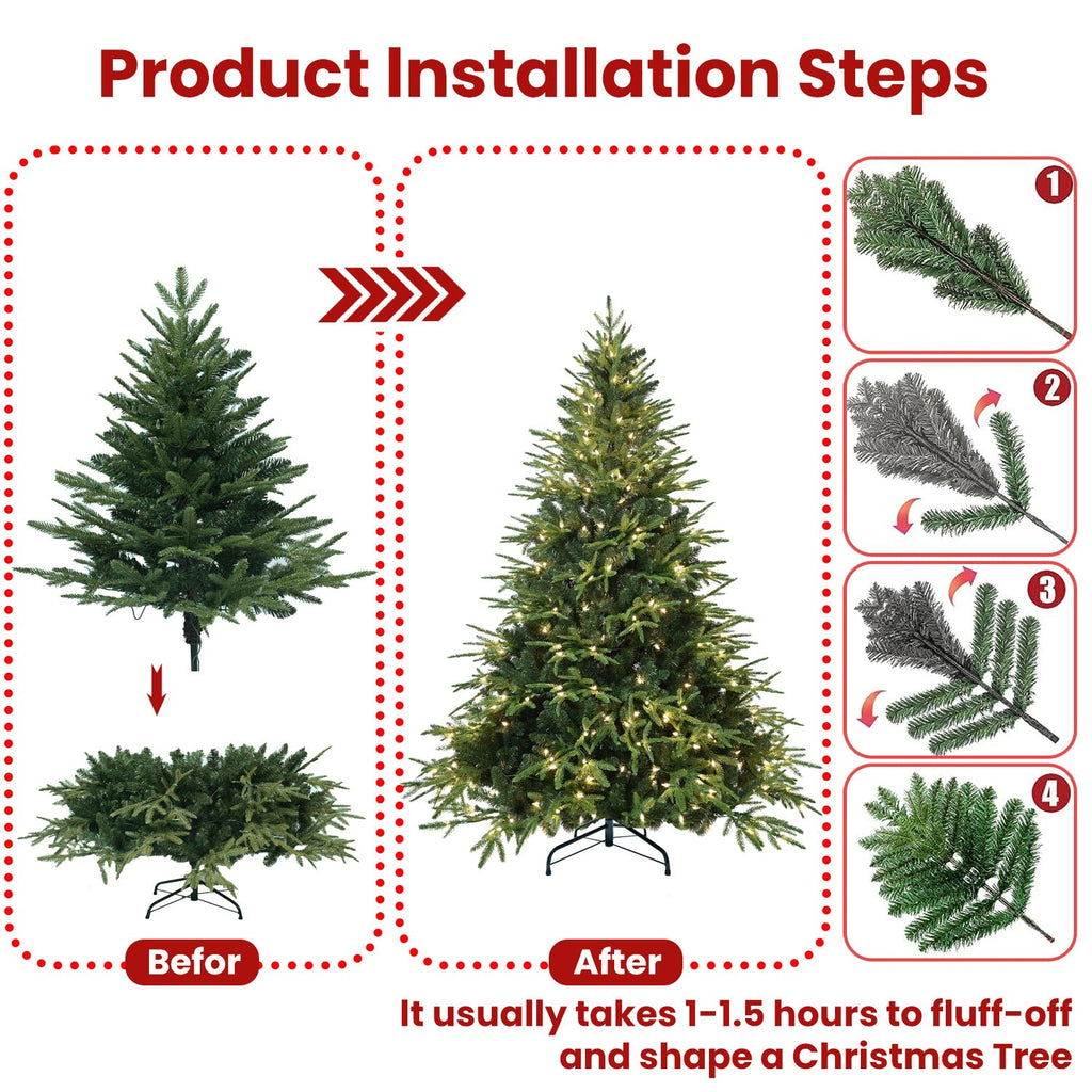 4ft Pre-Lit Artificial Christmas Tree