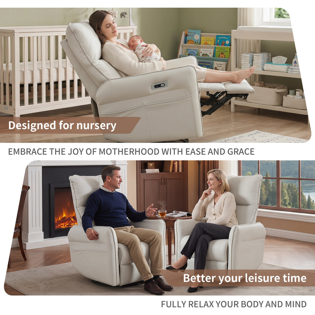 270° Power Swivel Rocker Recliner Chair
