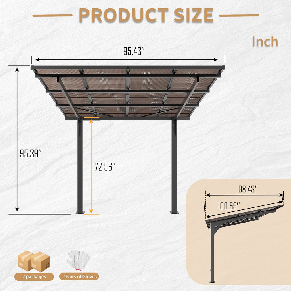 8x8FT Outdoor Carport
